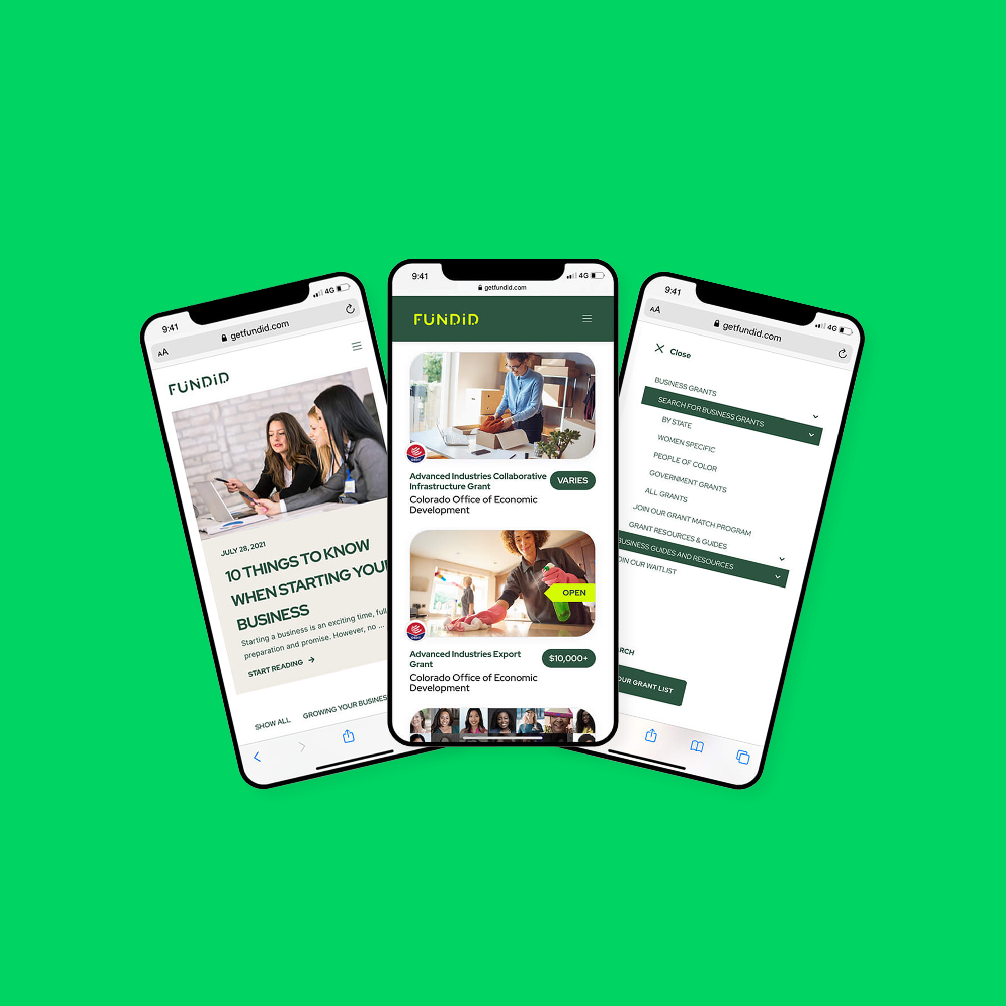 fundid green square preview